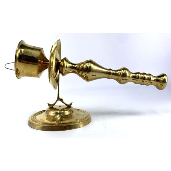 Brass Wall Mount Sconce Candle Holders 9" Set of 2 India Vintage - Picture 10 of 12